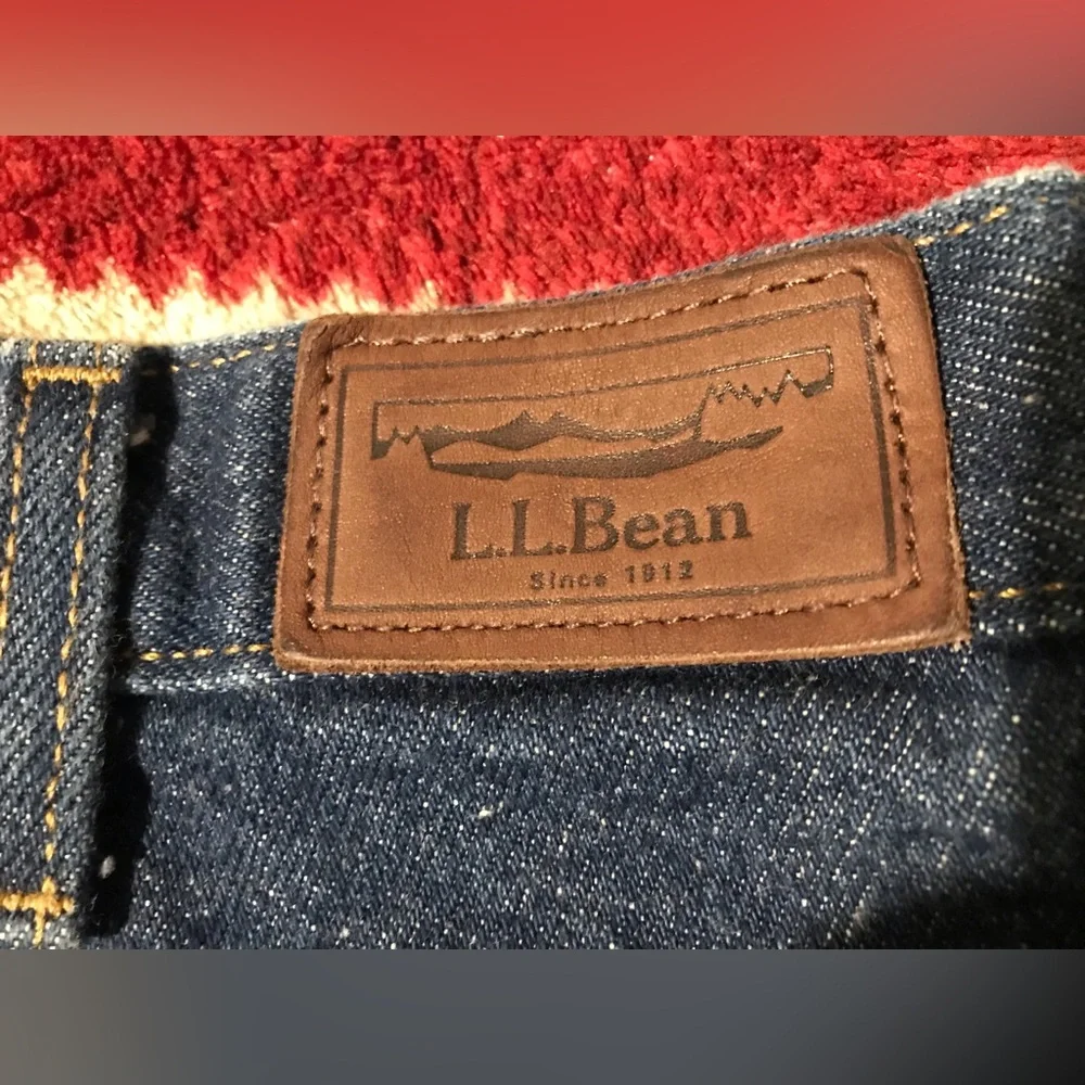 NWOT Vintage LL BEAN Natural Fit Denim Jeans 38x29 Work Outdoors Rlx Carhartt Ld